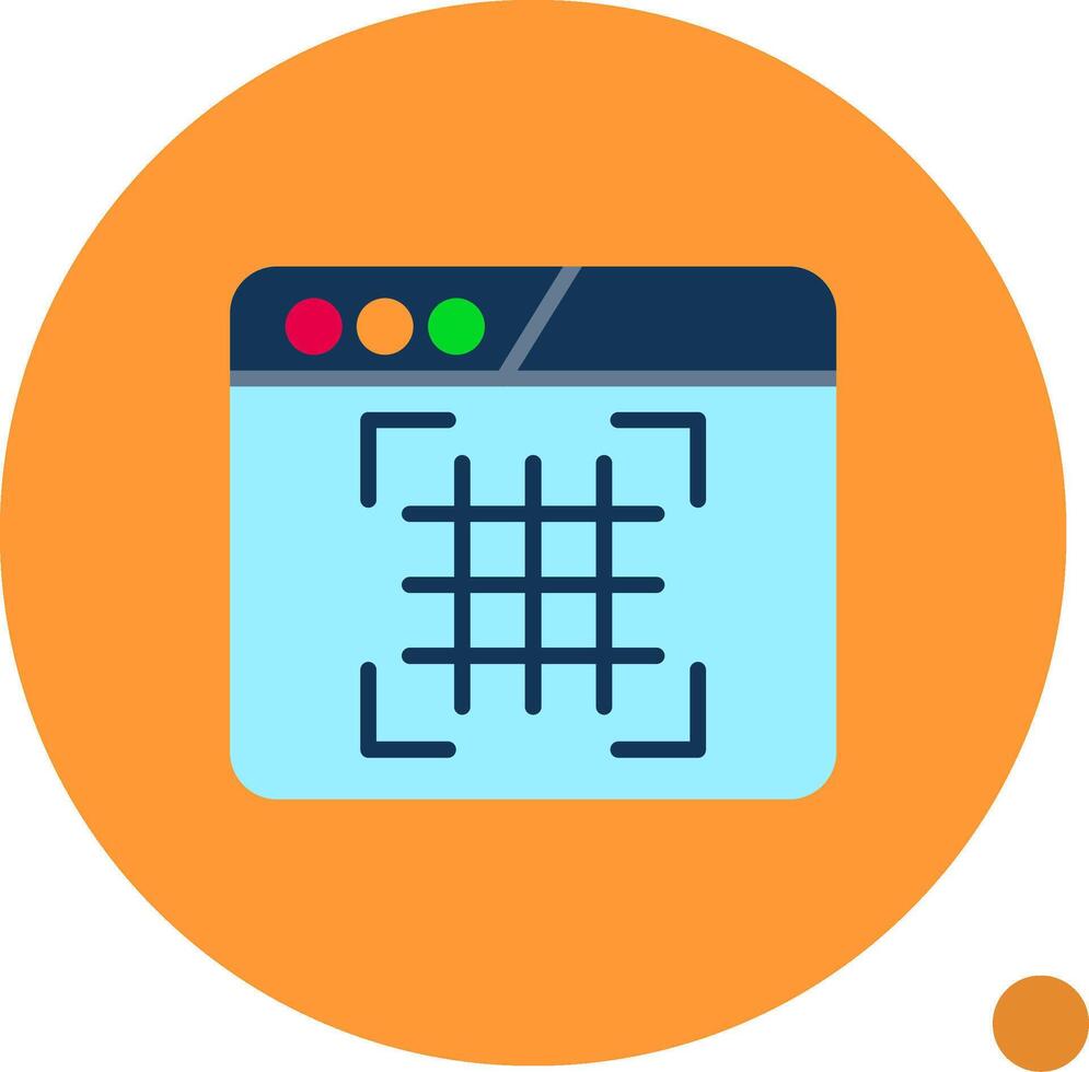 Grid Flat Shadow Icon vector