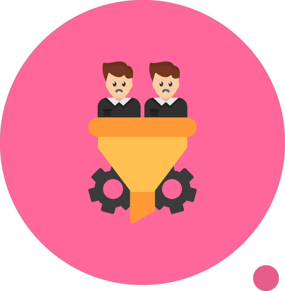 Conversion Rate Flat Shadow Icon vector