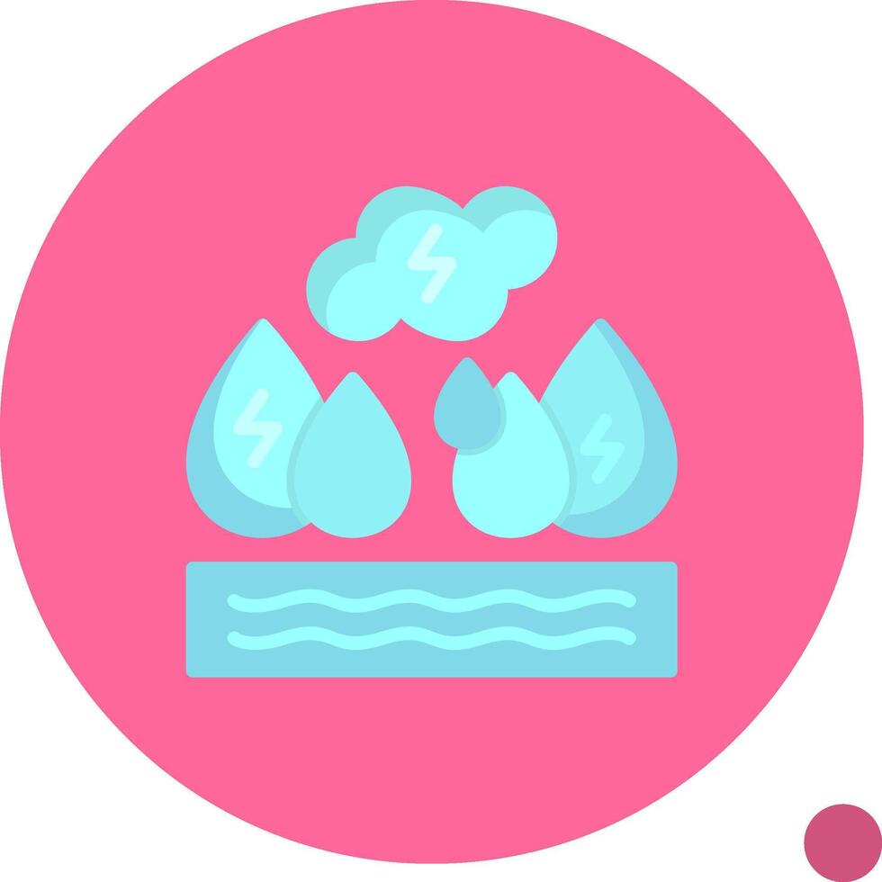 Ocean Energy Flat Shadow Icon vector