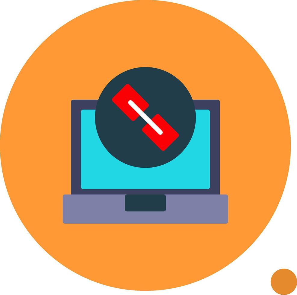 Link Flat Shadow Icon vector