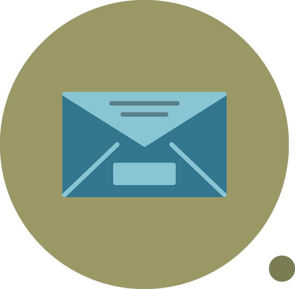 Mail Flat Shadow Icon vector