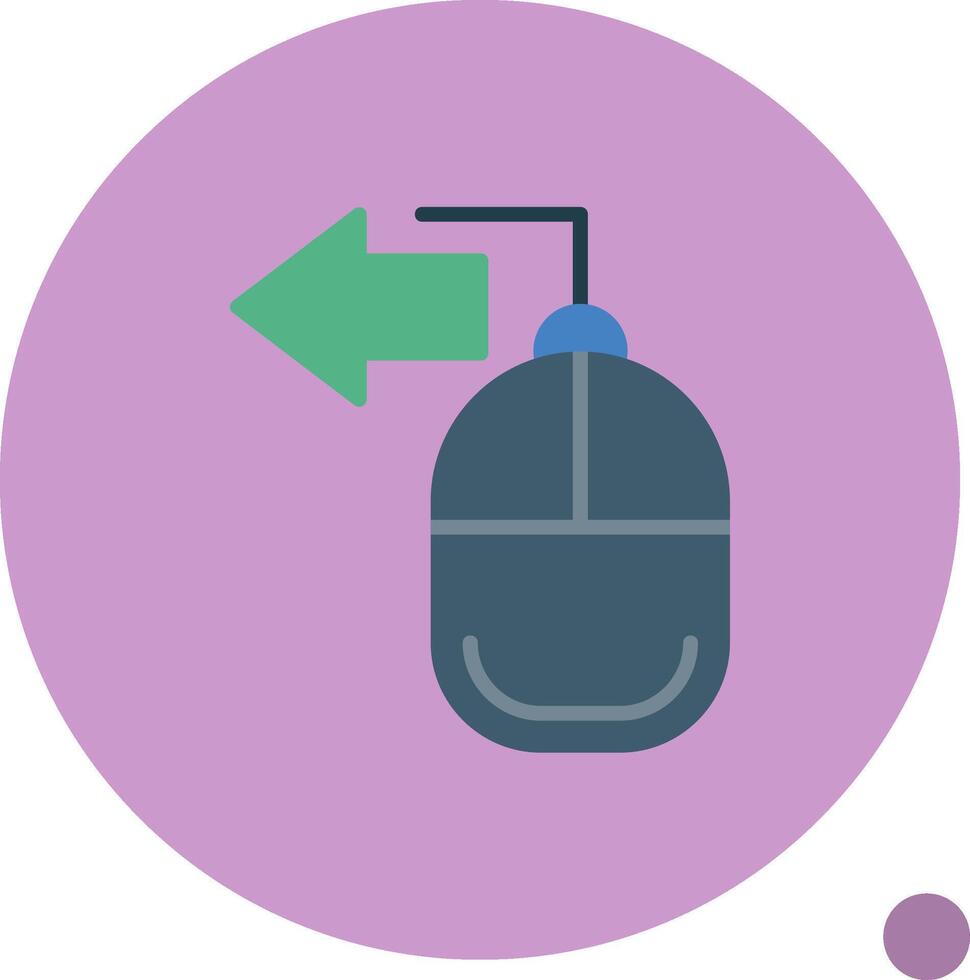 Mouse Flat Shadow Icon vector