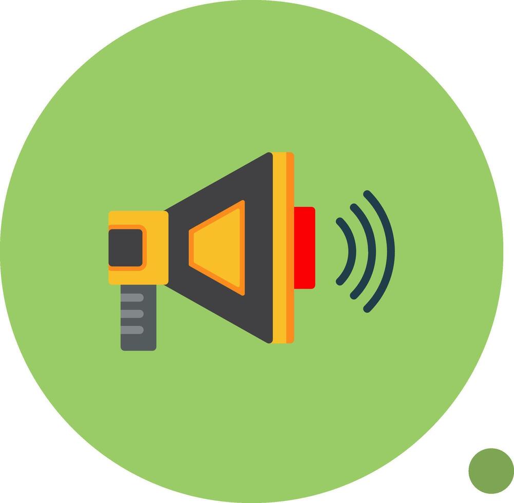 Megaphone Flat Shadow Icon vector
