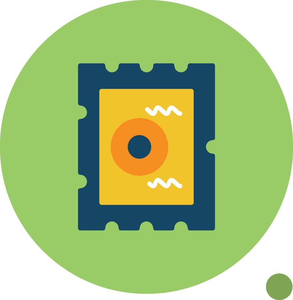 Chip Flat Shadow Icon vector