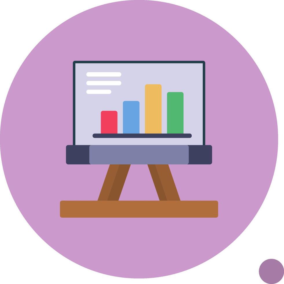 Presentation Flat Shadow Icon vector