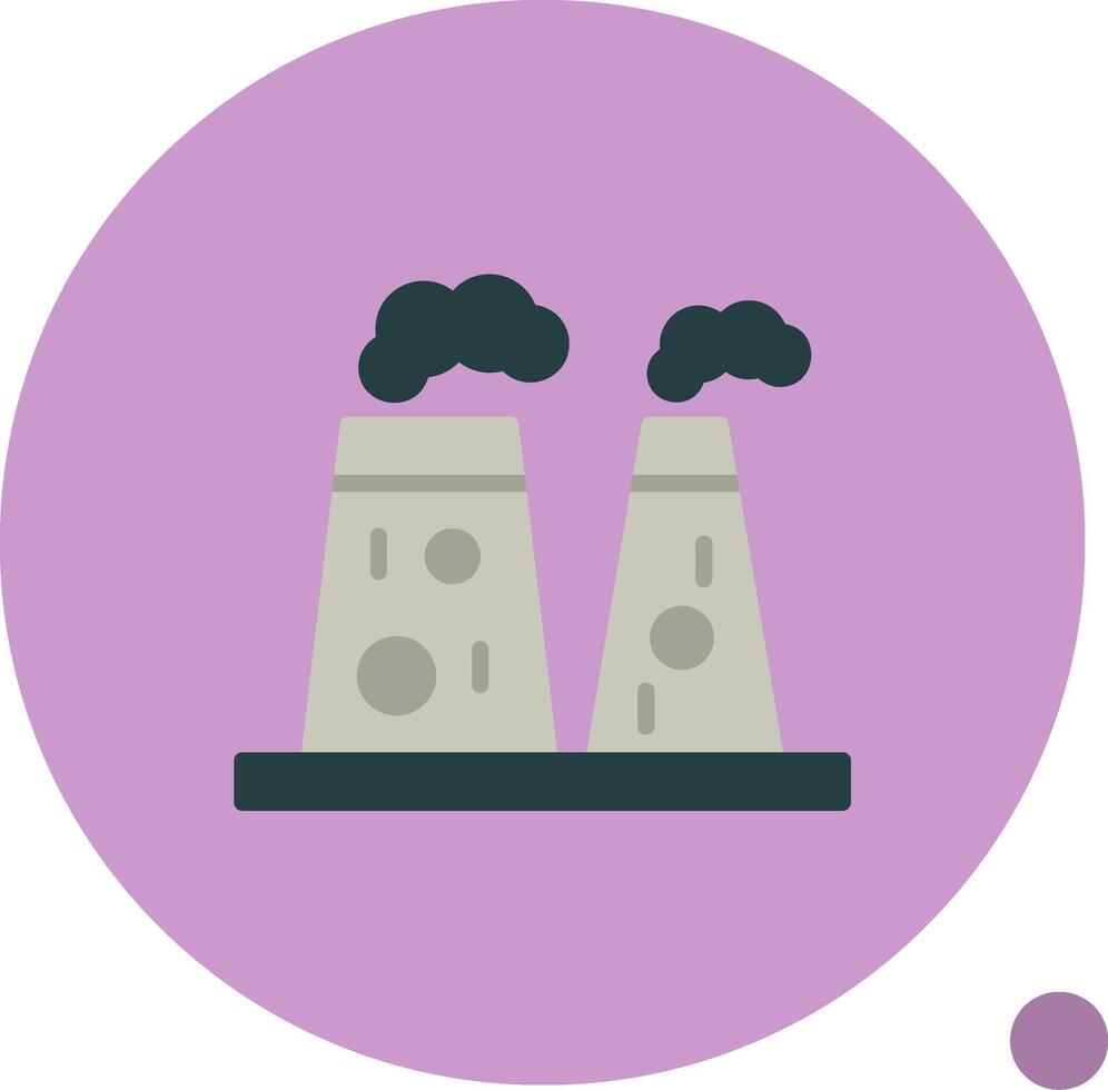 Geothermal Energy Flat Shadow Icon vector