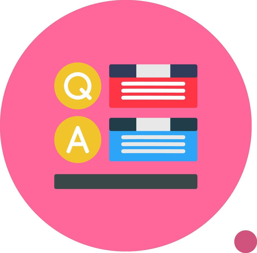 Question and Answer Flat Shadow Icon vector