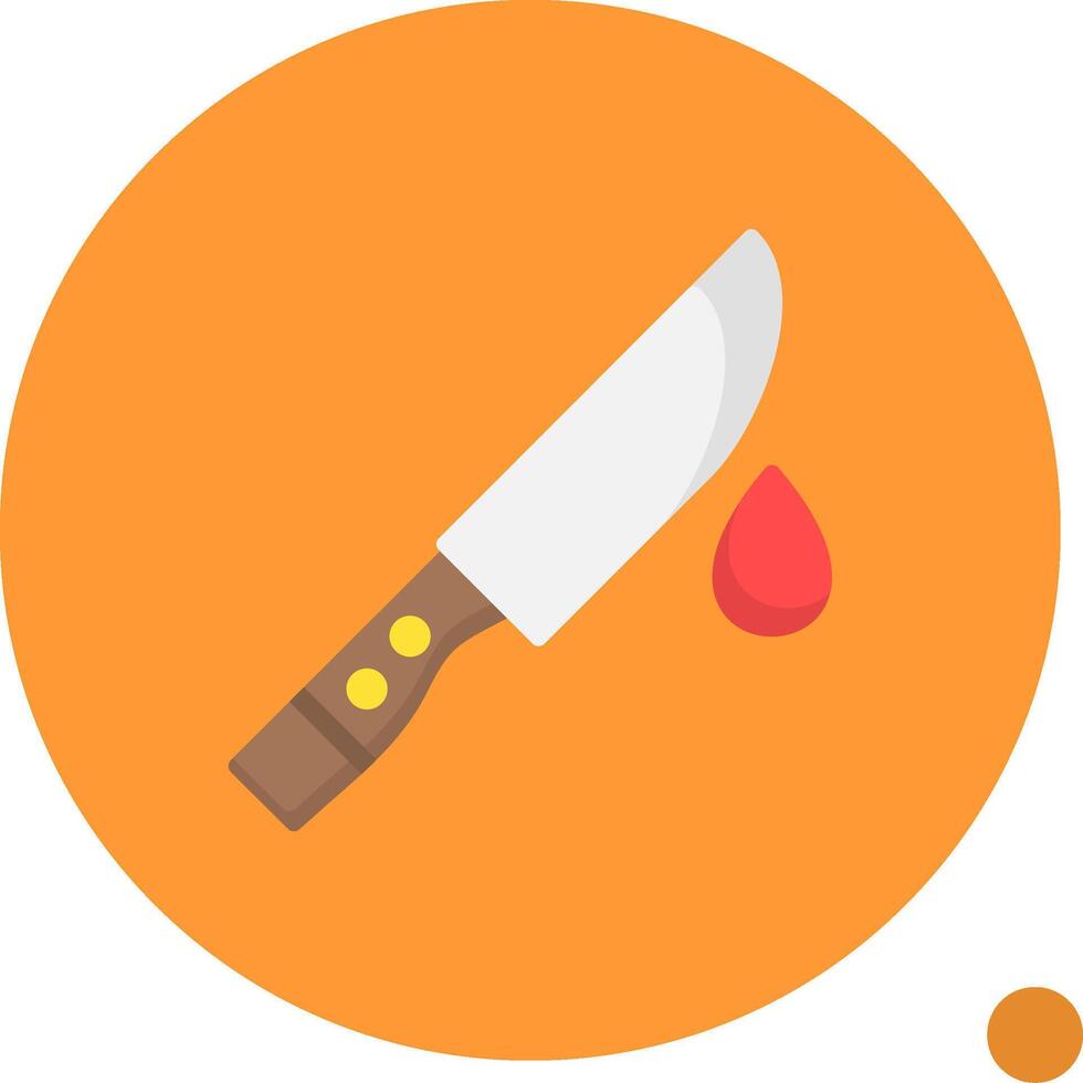 Knife Blood Flat Shadow Icon vector