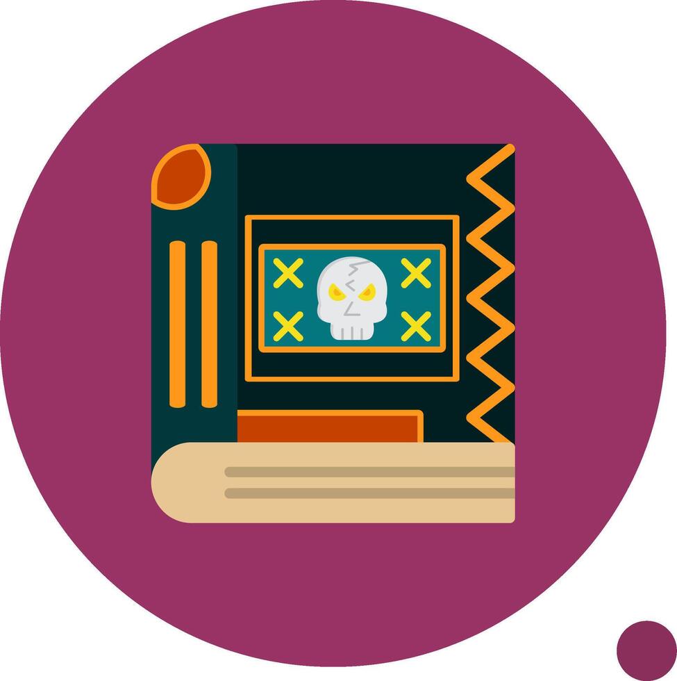 Spell Book Flat Shadow Icon vector
