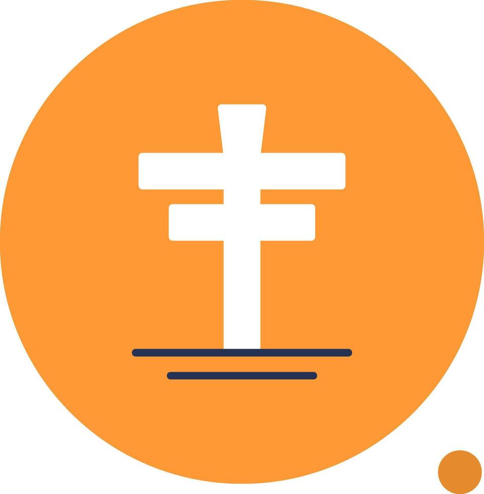 Cross Flat Shadow Icon vector