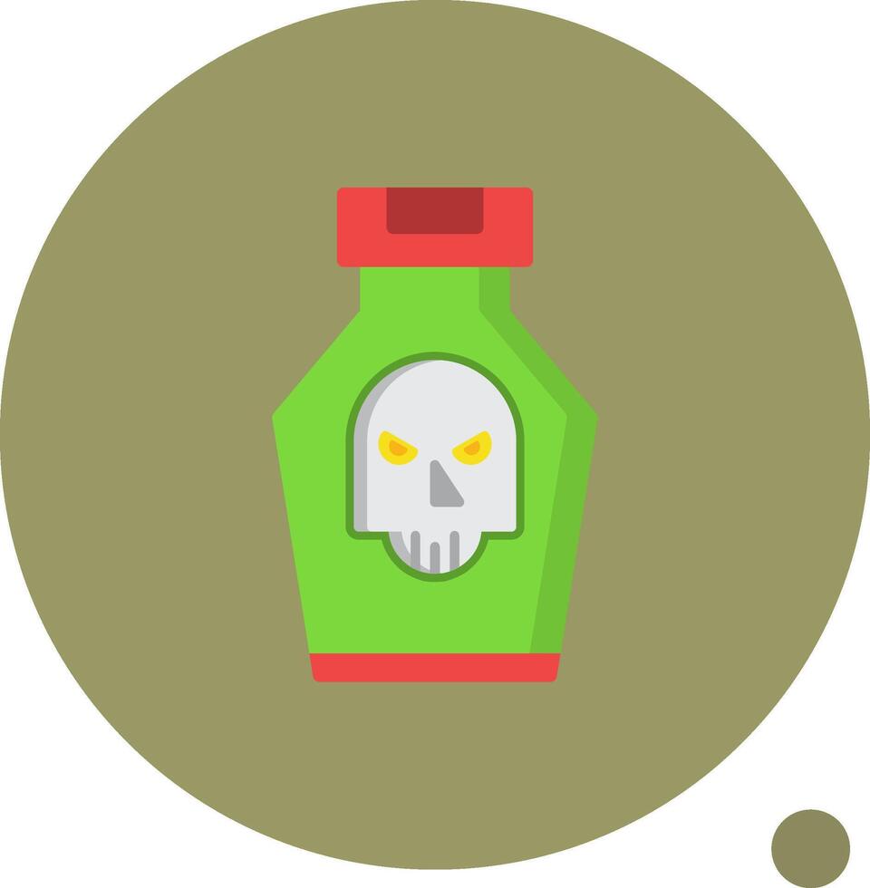 Poison Flat Shadow Icon vector