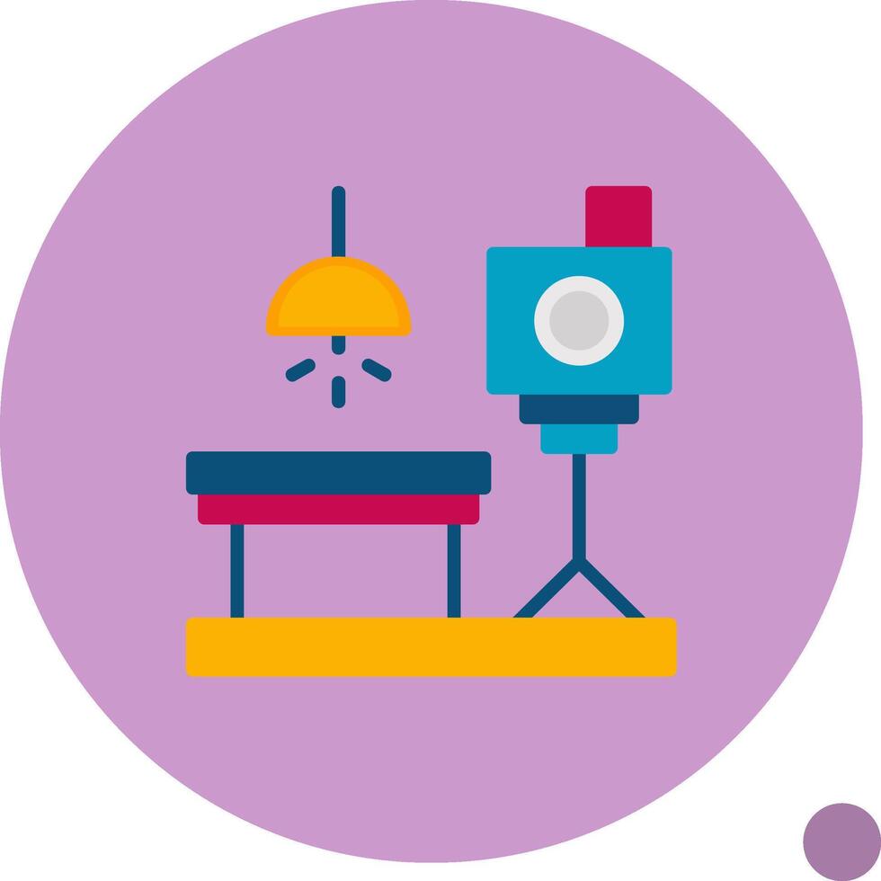 Photo Studio Flat Shadow Icon vector
