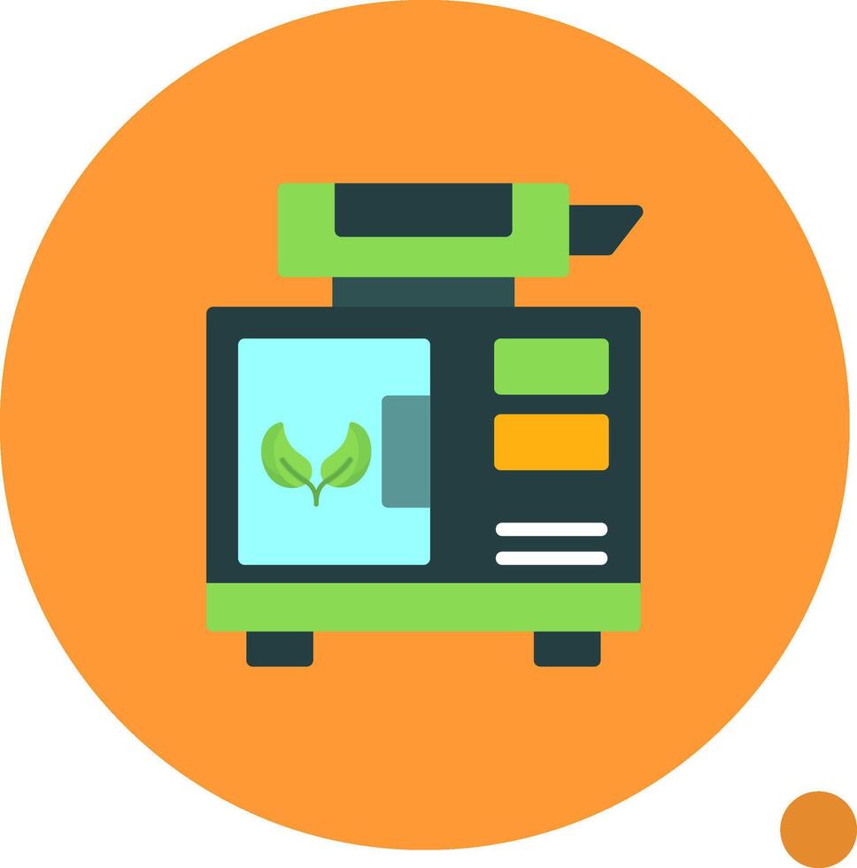Eco Generator Flat Shadow Icon vector