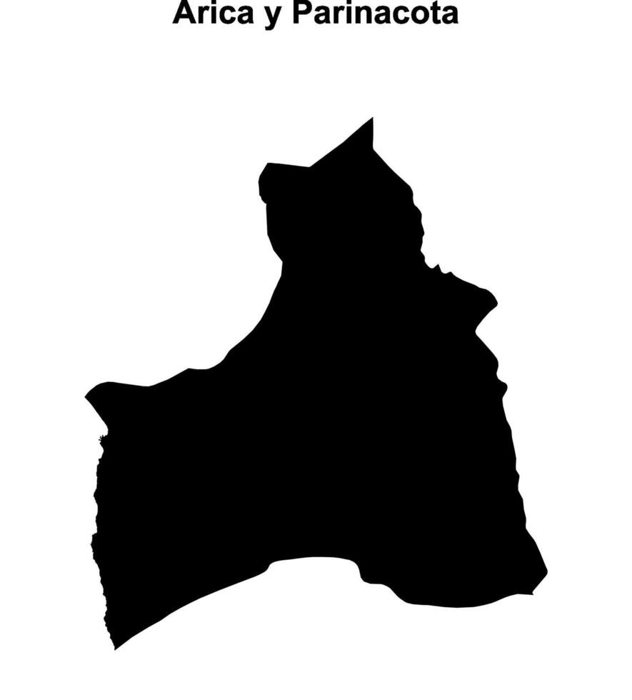 Arica y Parinacota region blank outline map vector