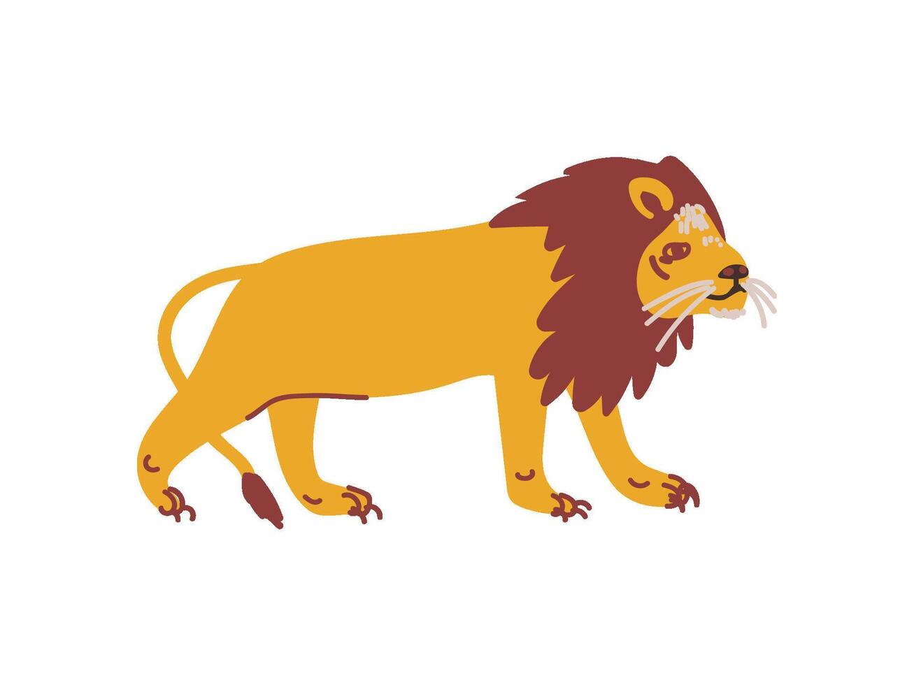 Lion Wild Exotic African Animal Illustration vector