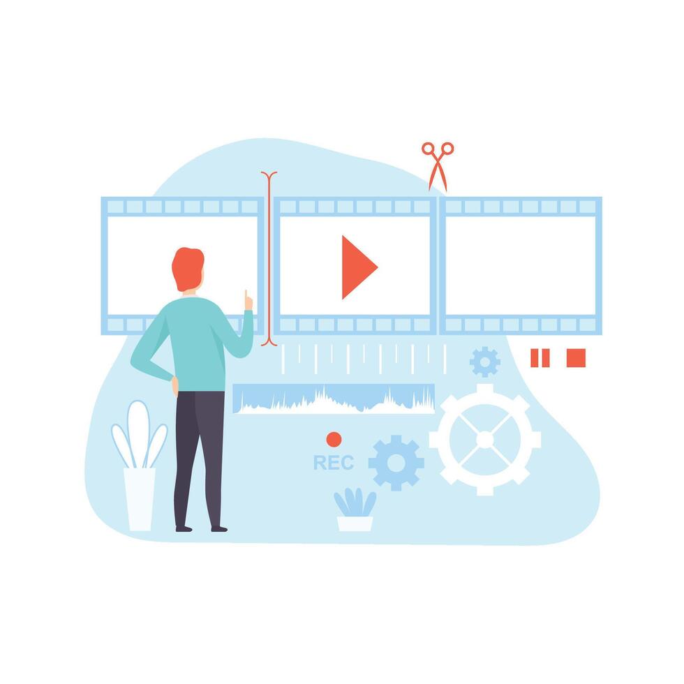 Web Design and Development, Digital Content Creative Technology Process Illustration vector