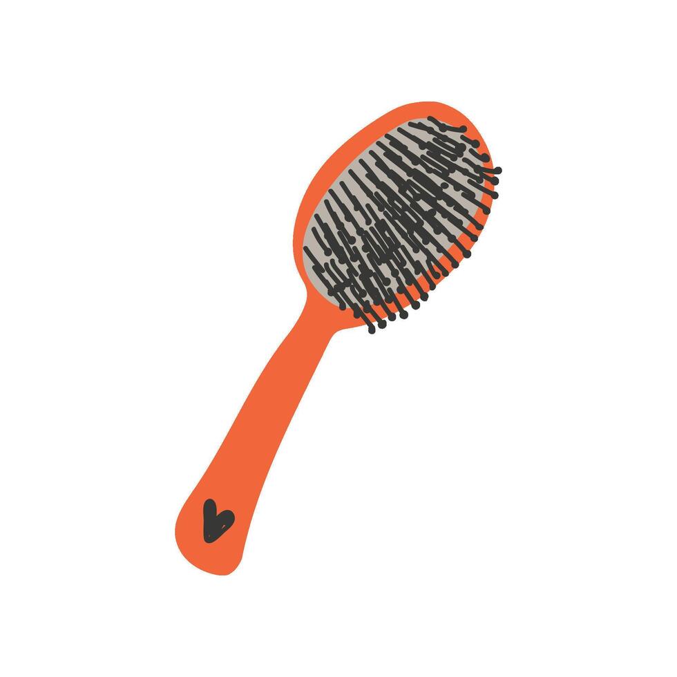 Hair Brush, Zero Waste Reusable Object, Eco lifestyle Concept Illustration vector