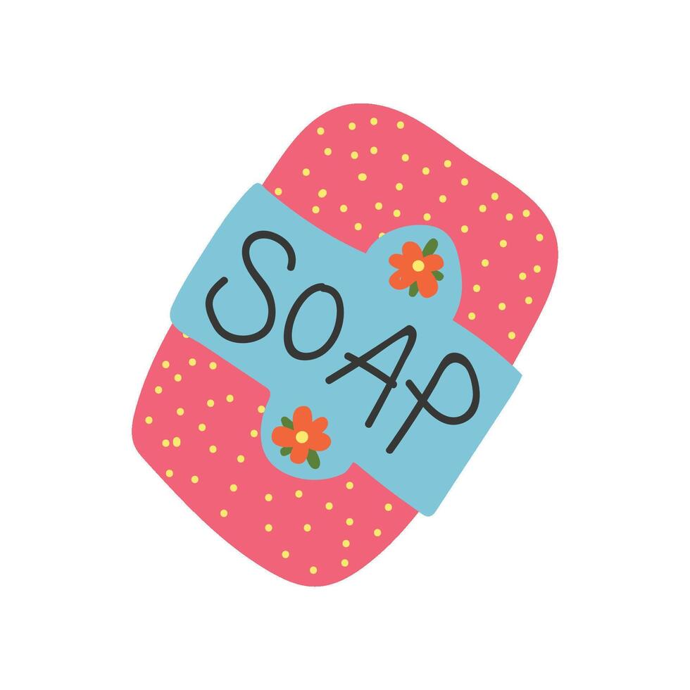 Soap Bar, Zero Waste Reusable Object, Eco lifestyle Concept Illustration vector