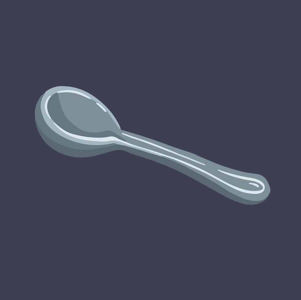 Tea measuring dessert spoon. illustration vector