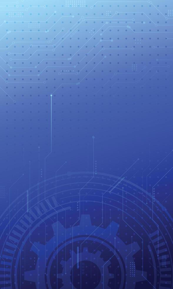 Abstract blue gradient technology digital lines modern wallpaper vector