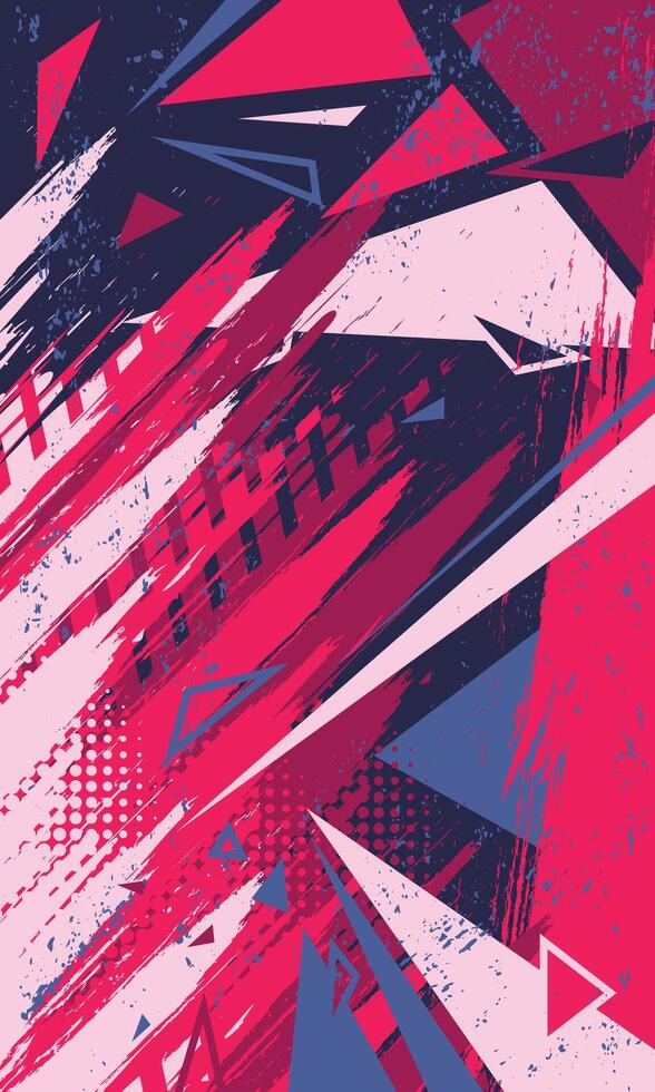 Abstract colorful grunge brush stroke modern racing background for sublimation jersey vector