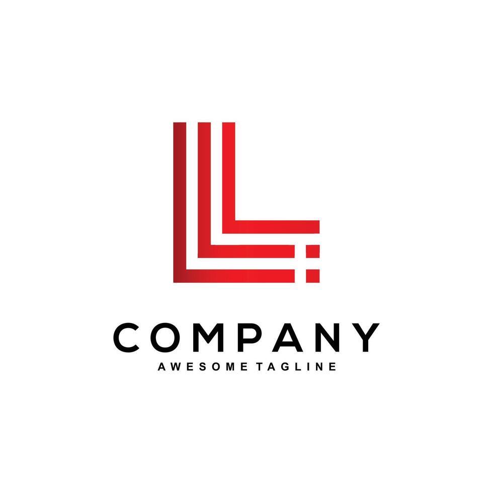 Trendy letter L logo design for brand representation vector