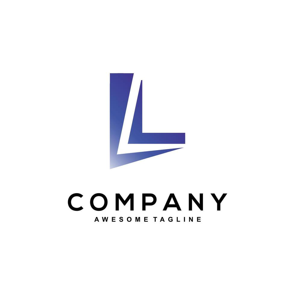 Minimalistic letter L logo design for business use vector