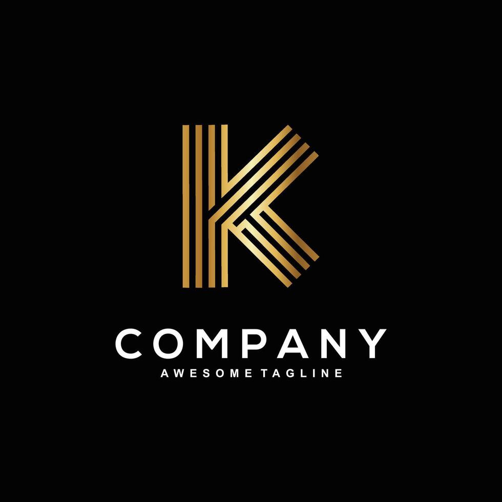 Minimalist Letter K logo for enterprises vector