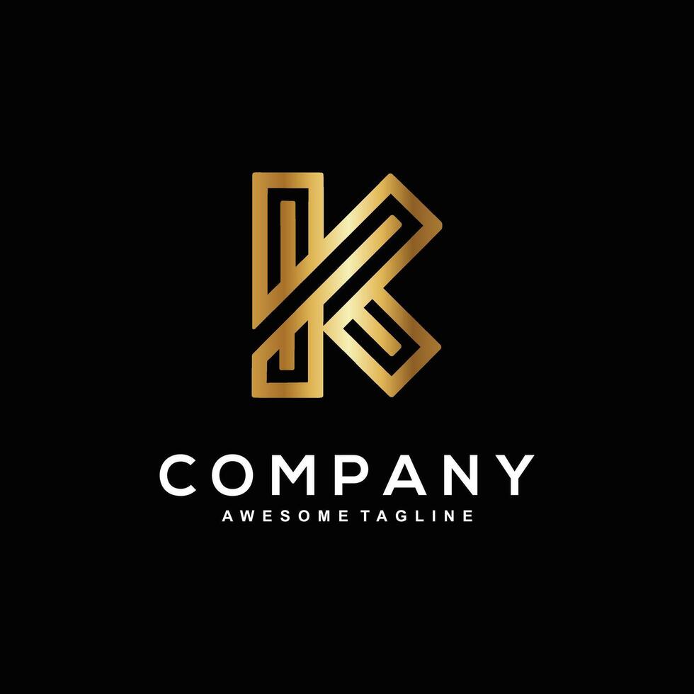 Premium Letter K logo for business projects vector