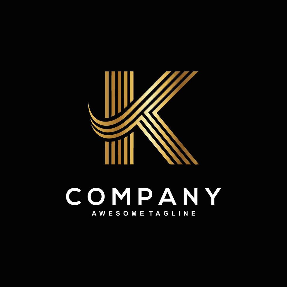 Elegant Letter K logo for corporate branding vector