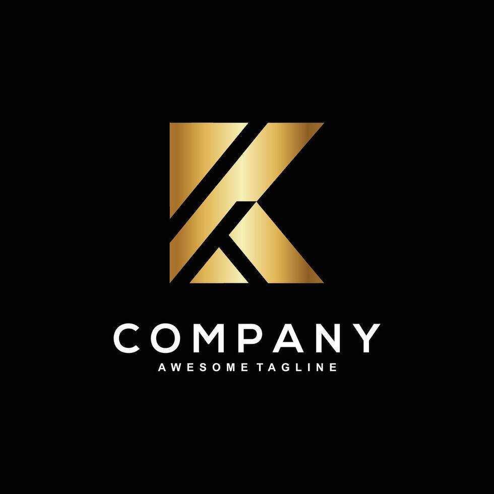 Distinctive Letter K logo for commercial use vector