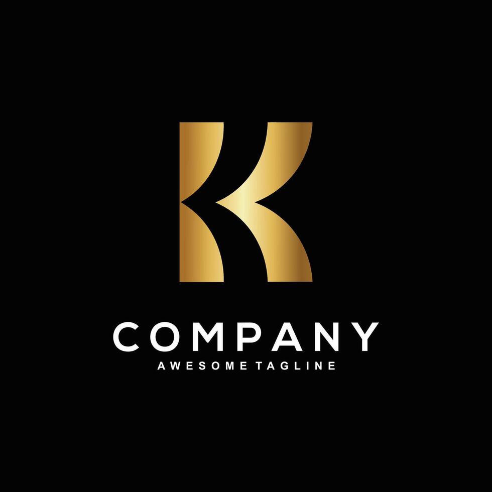 Customized Letter K logo for startups vector