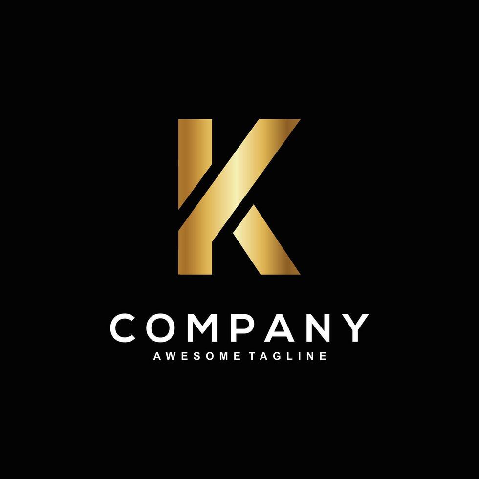 Iconic Letter K logo design for organizations vector