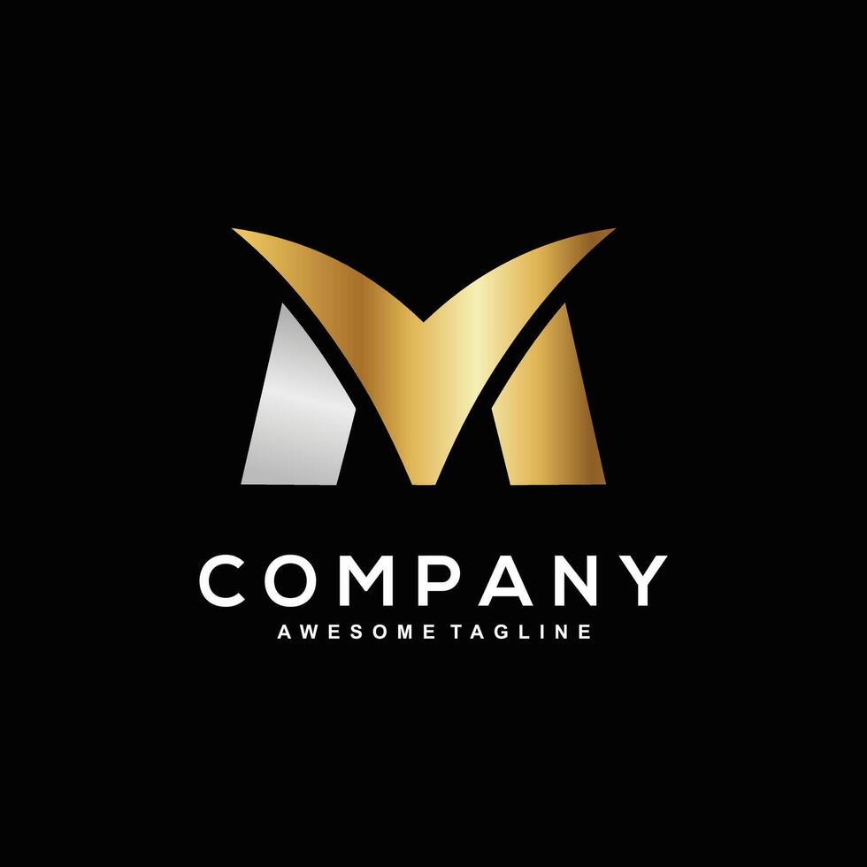 A logo concept featuring the letter M for a business vector