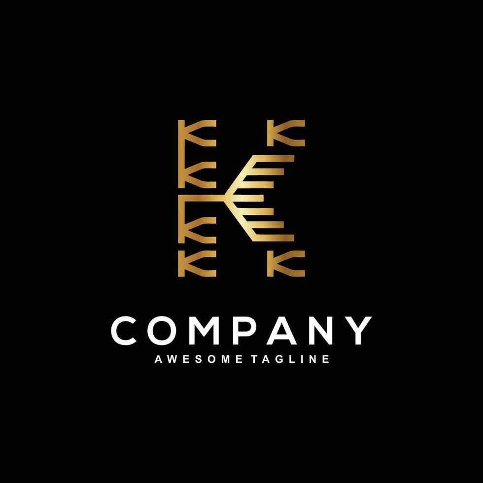 Unique Letter K logo concept for business identity vector