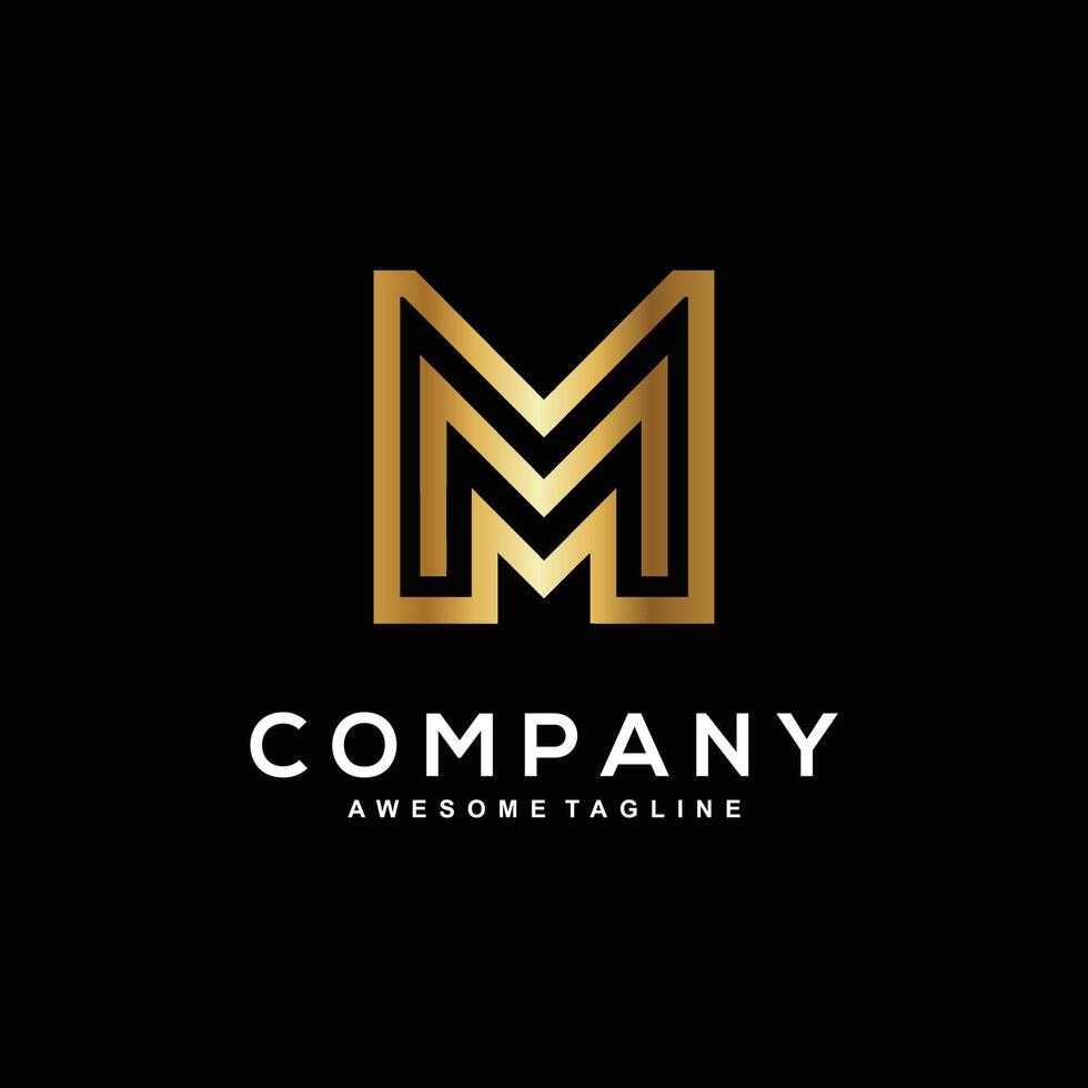 Professional letter M logo designed for a business brand vector