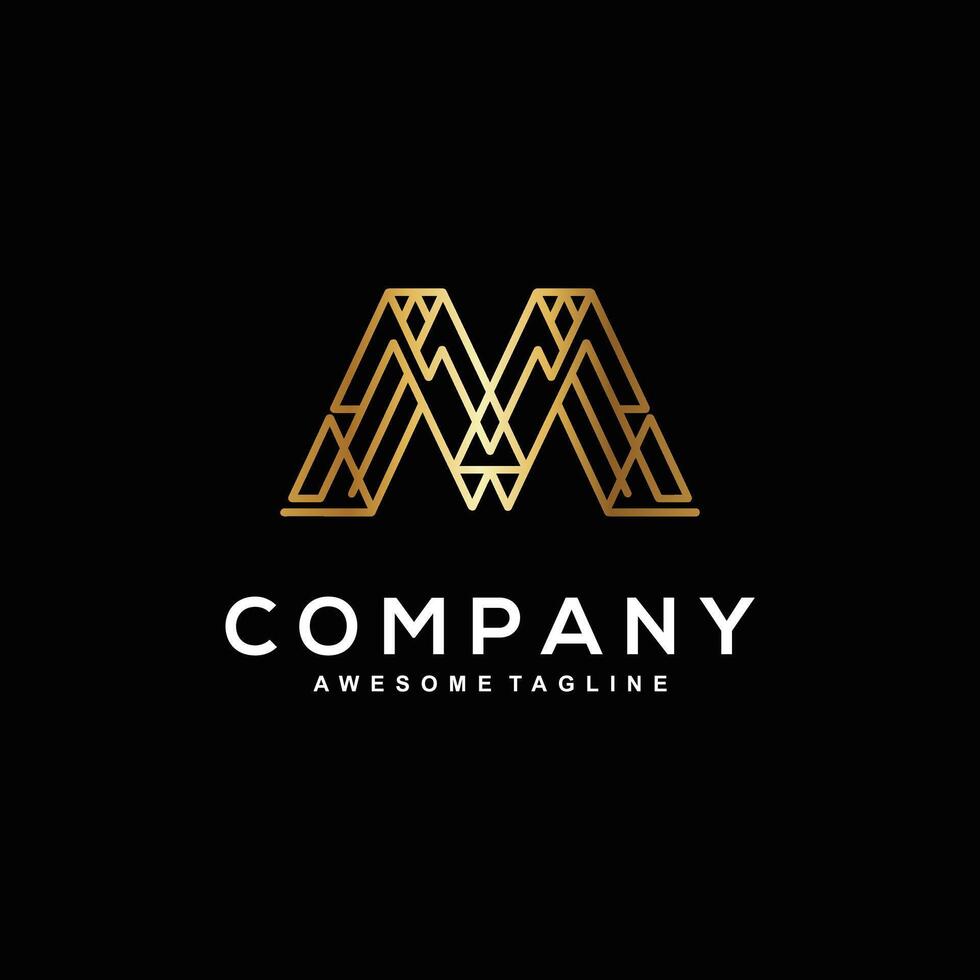 Letter M logo design for business vector