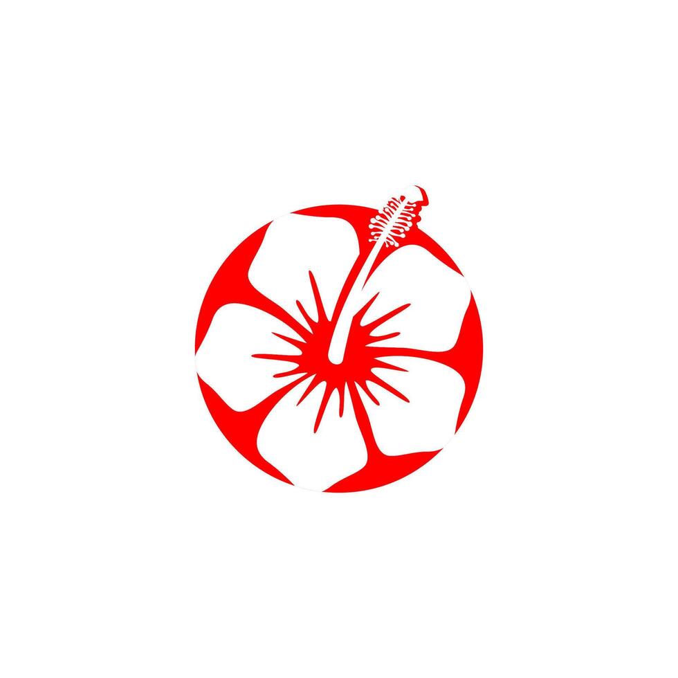 Hibiscus flower logo vector