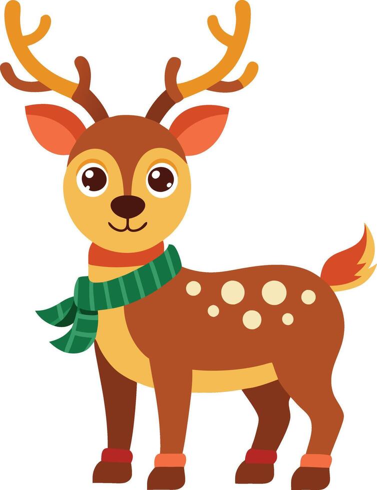 merry christmas reindeer illustration design vector