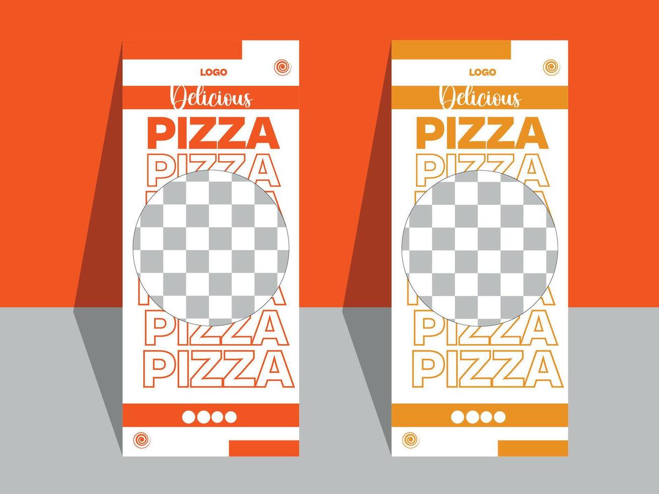 Pizza Roll up banner design for restaurant. creative food roll up banner template, modern food rollup banner vector