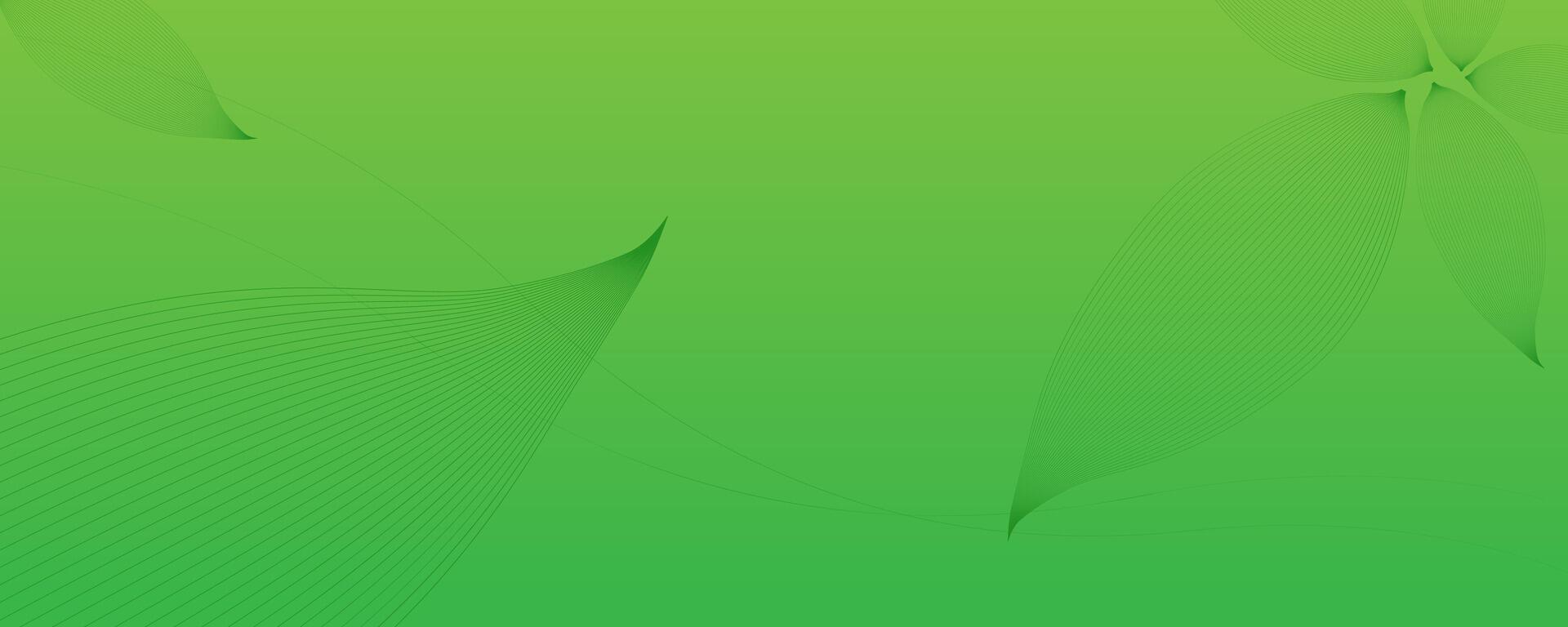 Abstract green background with curved lines. for your design. vector