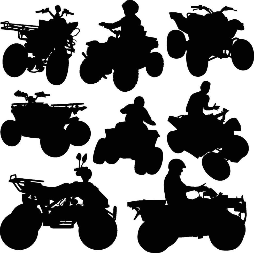 Silhouette ATV Illustrations vector