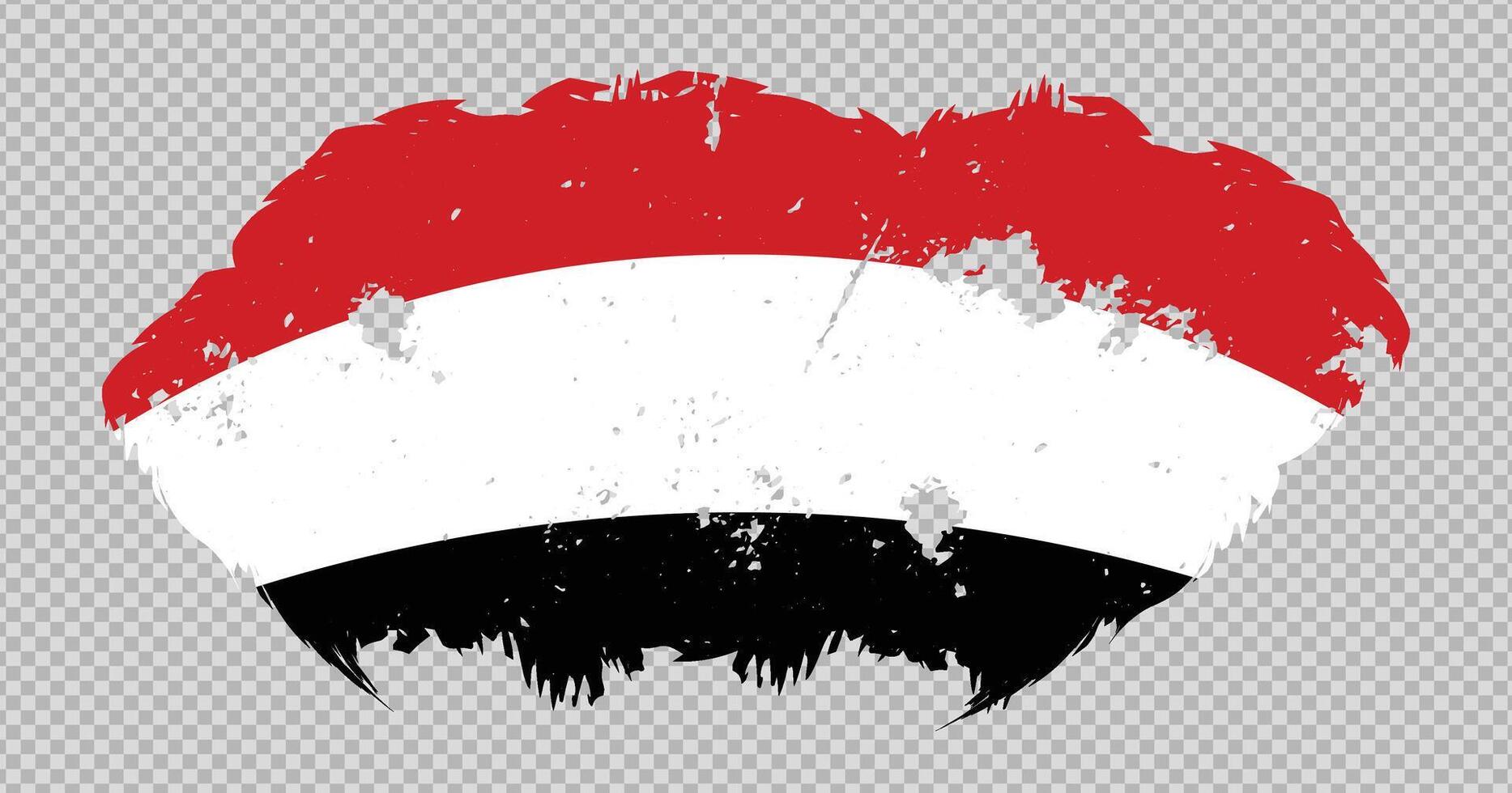 Egypt national flag with distressed stroke brush effect on isolated background vector
