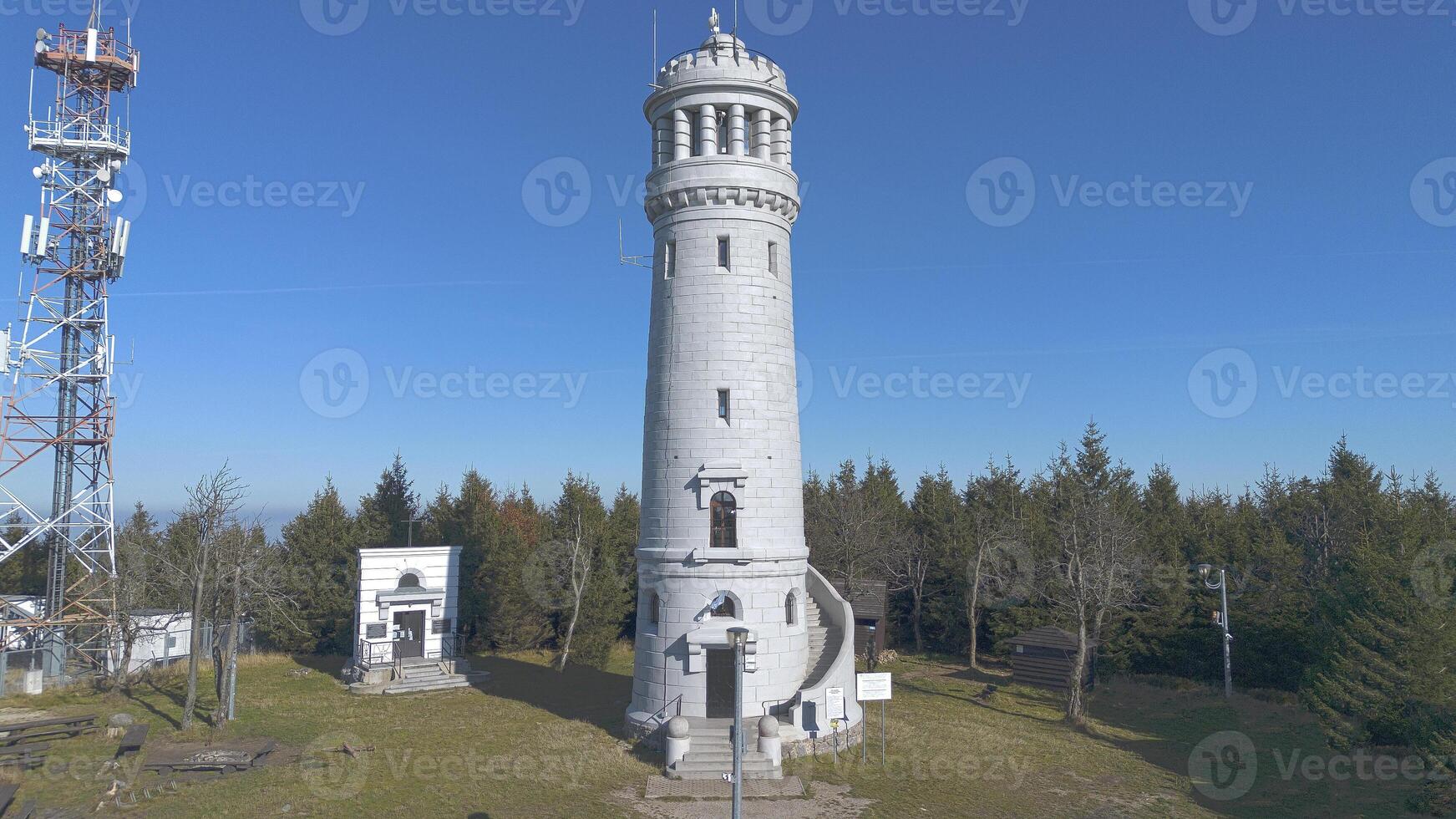 Observation tower on Mount Wielka Sowa, Sowie Mountains, Poland photo