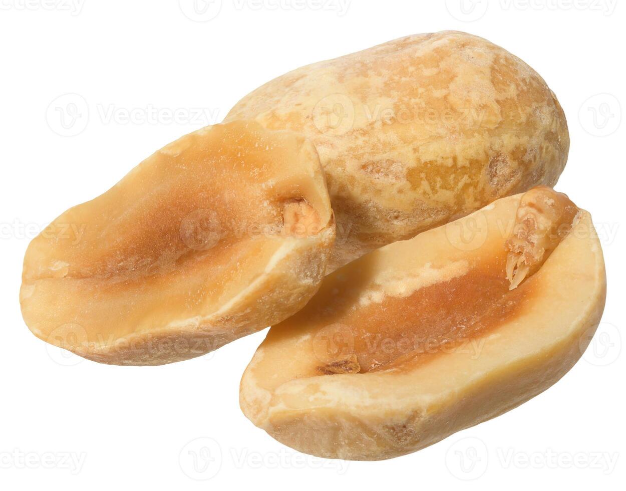 Heap of roasted peeled peanuts, macro photo