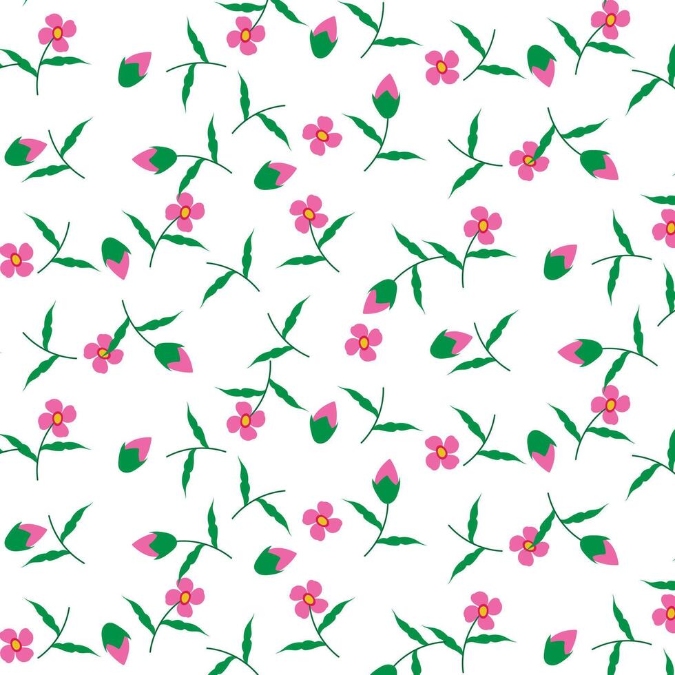 Discover beautiful pink flower on branch patterns for fabric, wallpaper, and digital designs vector