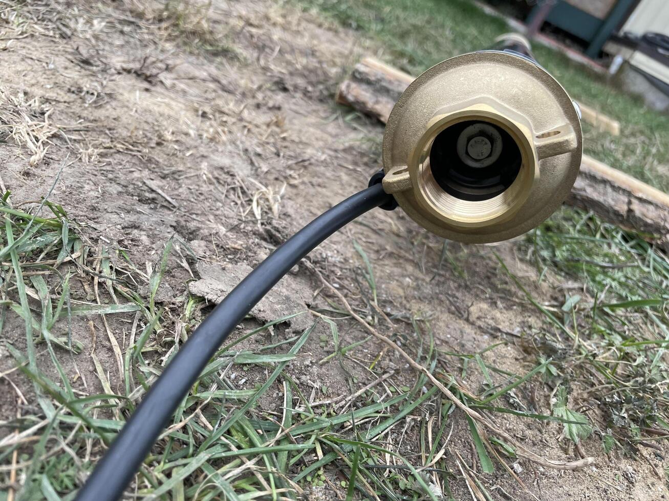 Submersible borehole pump used for groundwater extraction photo