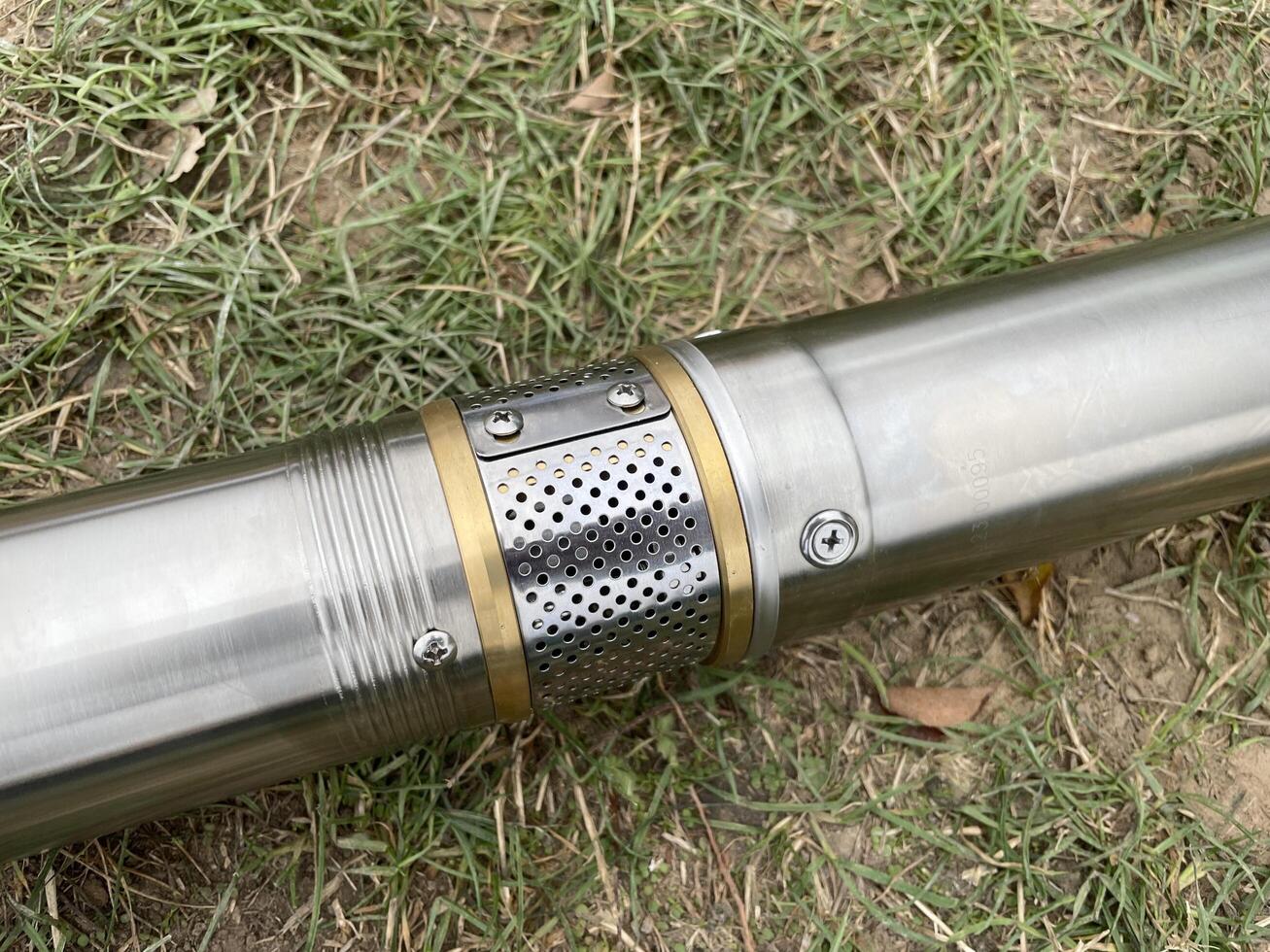 Submersible borehole pump used for groundwater extraction photo