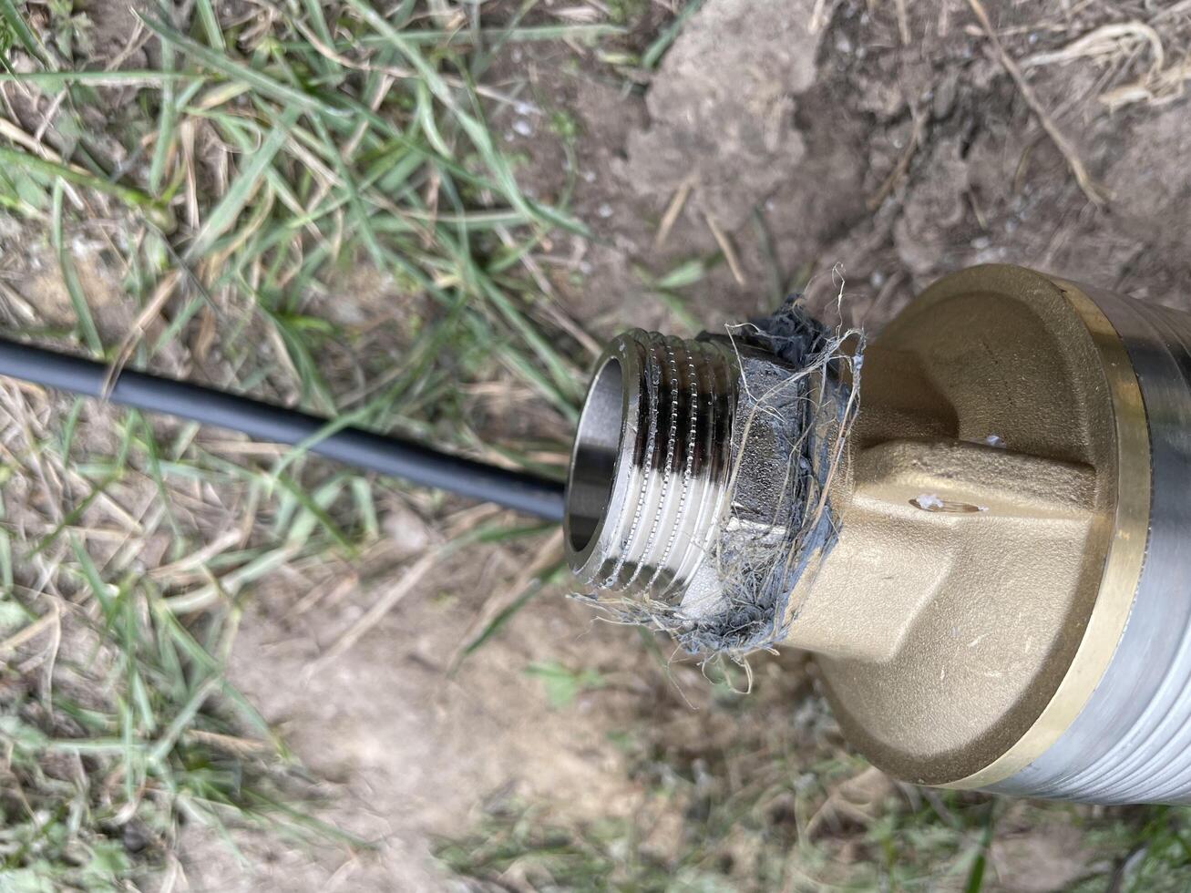 Submersible borehole pump used for groundwater extraction photo