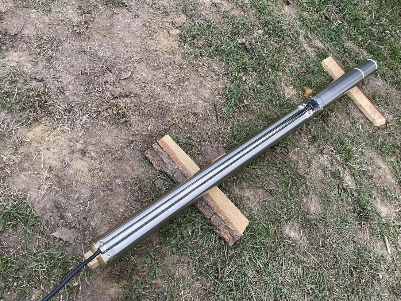 Submersible borehole pump used for groundwater extraction photo